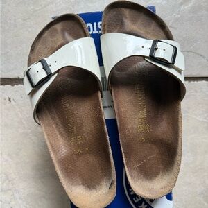 Birkenstock Cream Single Strap Sandals